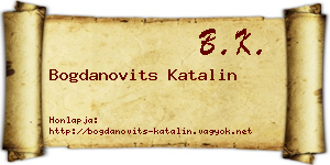 Bogdanovits Katalin névjegykártya